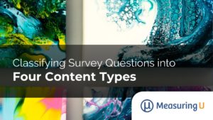 Classifying Survey Questions into Four Content Types