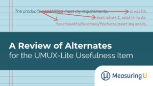 A Review of Alternates for the UMUX-Lite Usefulness Item