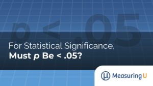 For Statistical Significance, Must p Be < .05?