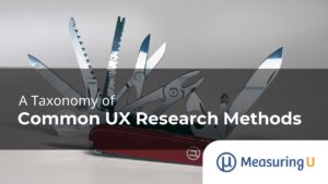 A Taxonomy of Common UX Research Methods