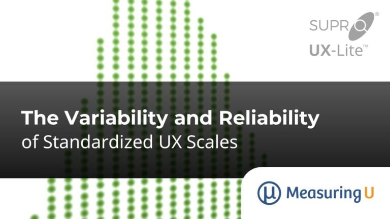 The Variability and Reliability of Standardized UX Scales – MeasuringU