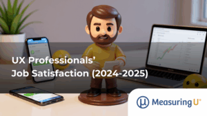 Feature image showing a UX researcher figurine near a laptop with its screen showing survey results
